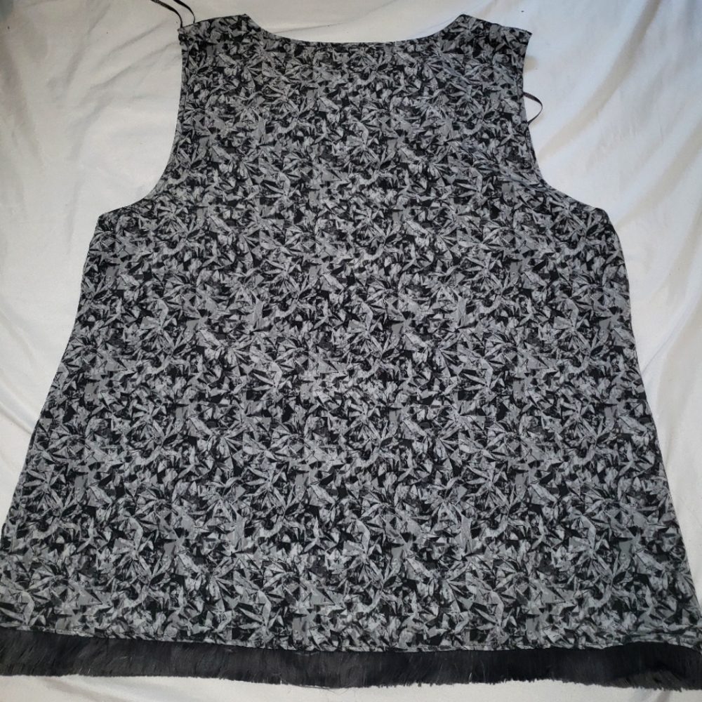 H by Halston Patterned Fringe Tank